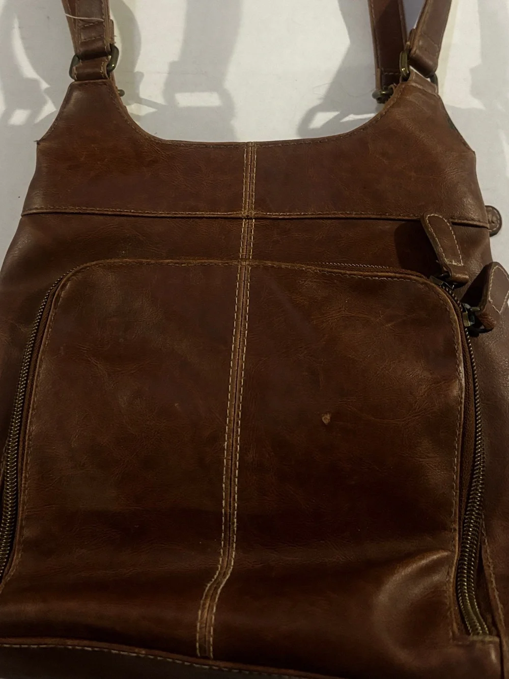 Vintage 90s Y2K Mudd Vegan leather shoulder bag brown